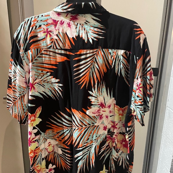 🌟 Unisex No Boundaries 🌺 Hawaiian Floral Button Up Shirt L (42-44) - Picture 2 of 5